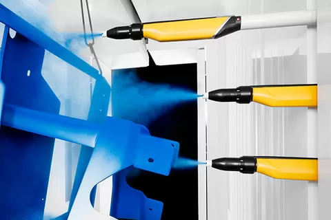So sánh thiết bị phun sơn tĩnh điện Tribo và Corona của GEMA